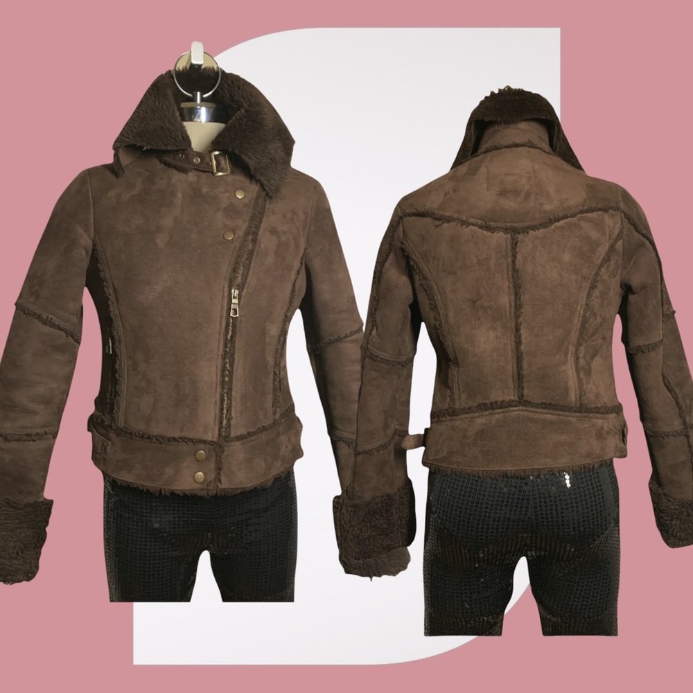 Urban Behaviour Brown sued Faux Motto Jacket